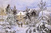 Camille Pissarro Snow housing USA oil painting artist